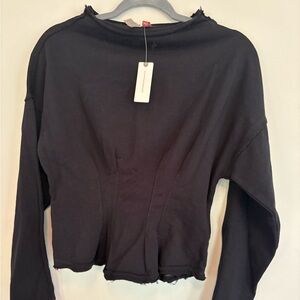 Pilcro black fitted shirt sweater